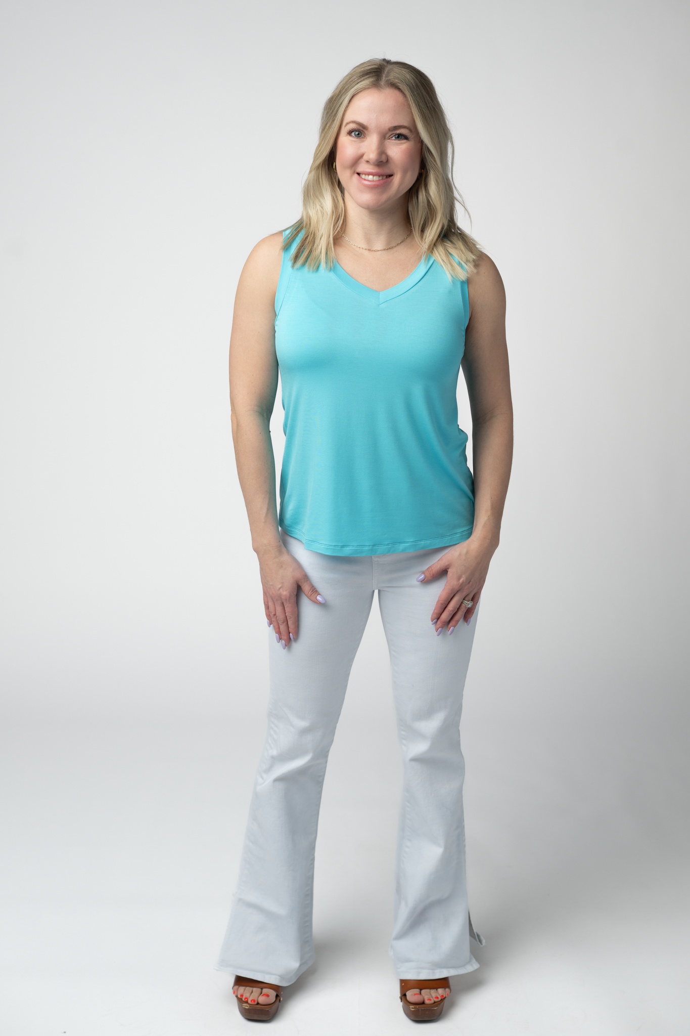 IN STOCK Noelle Tank - Aqua FINAL SALE