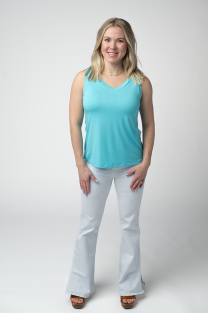 IN STOCK Noelle Tank - Aqua FINAL SALE