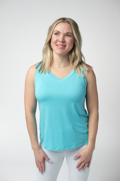 IN STOCK Noelle Tank - Aqua FINAL SALE