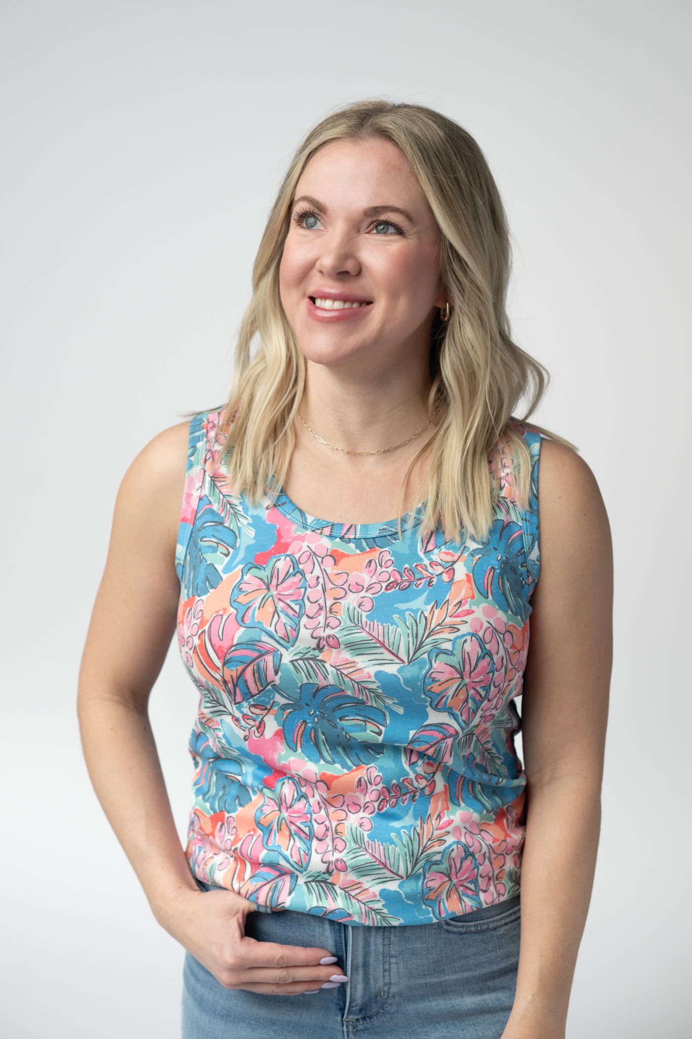 IN STOCK Ava Tank - Tropical Palm FINAL SALE
