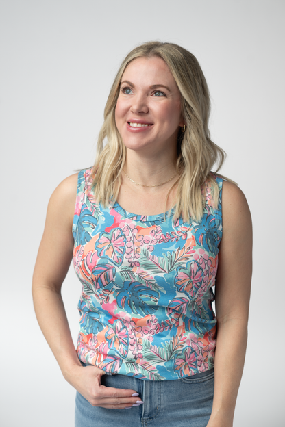 IN STOCK Ava Tank - Tropical Palm FINAL SALE