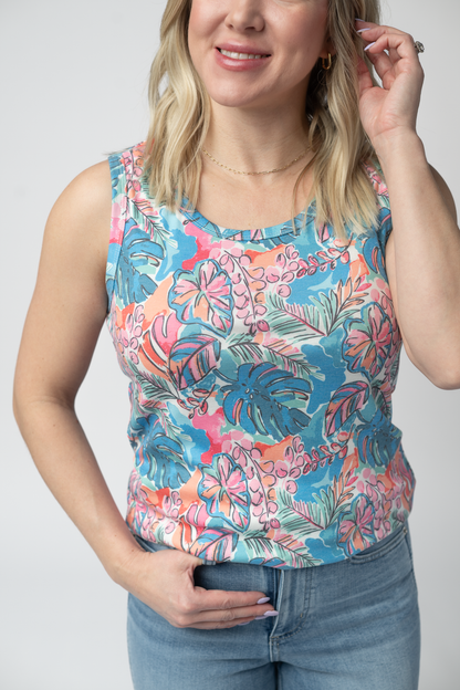 IN STOCK Ava Tank - Tropical Palm FINAL SALE