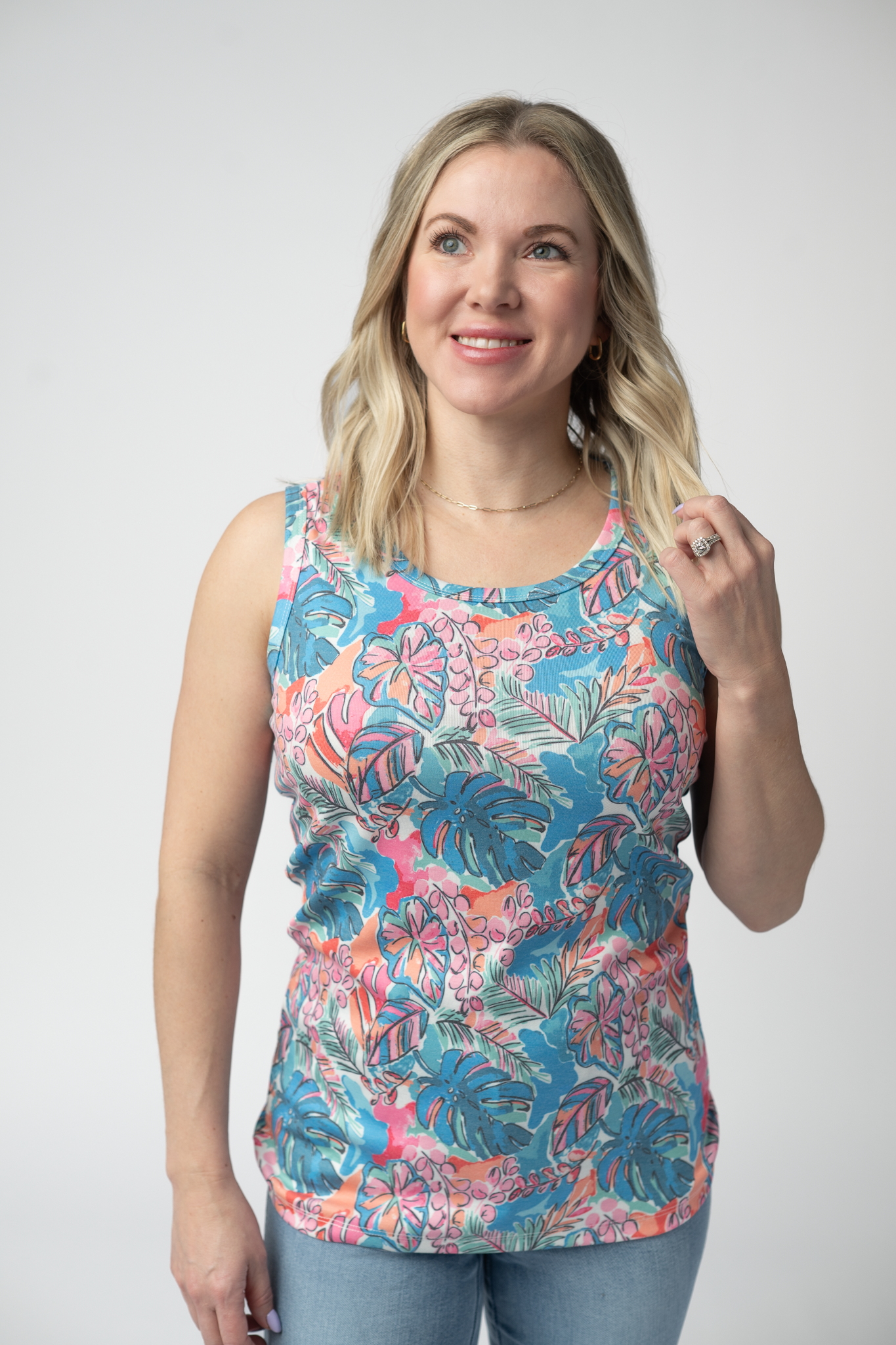 IN STOCK Ava Tank - Tropical Palm FINAL SALE