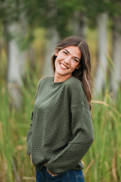 IN STOCK Gianna Pullover Sweater - Olive FINAL SALE