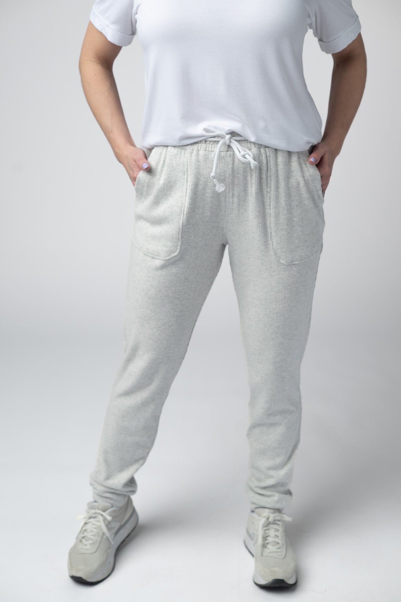 IN STOCK Corrine Joggers - Light Grey FINAL SALE