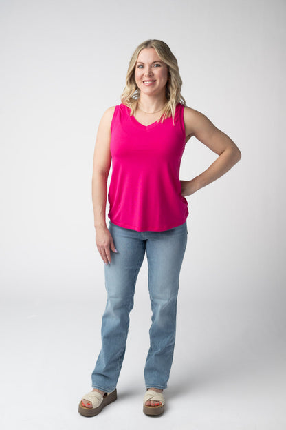 IN STOCK Noelle Tank - Hot Pink FINAL SALE