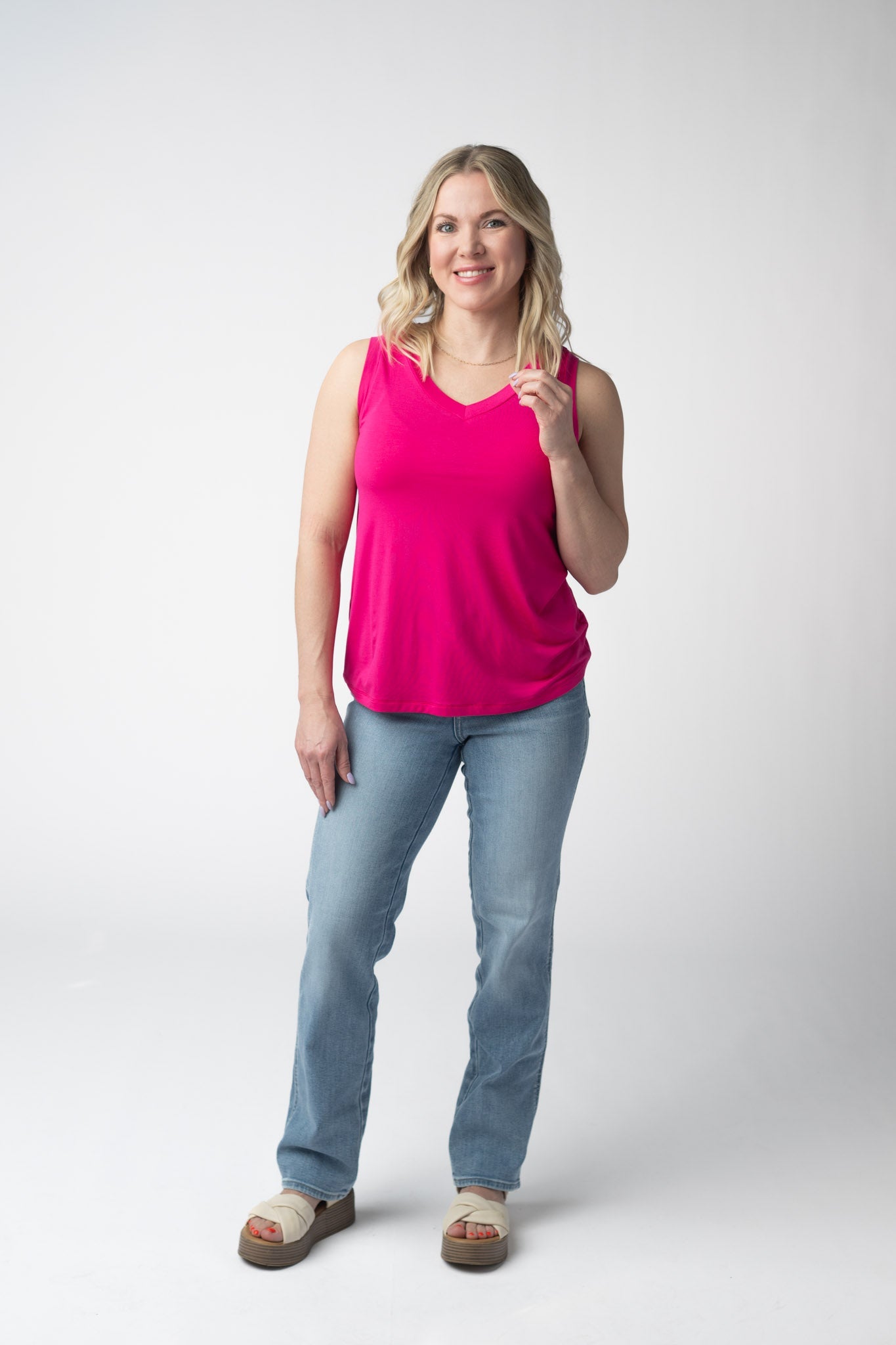 IN STOCK Noelle Tank - Hot Pink FINAL SALE