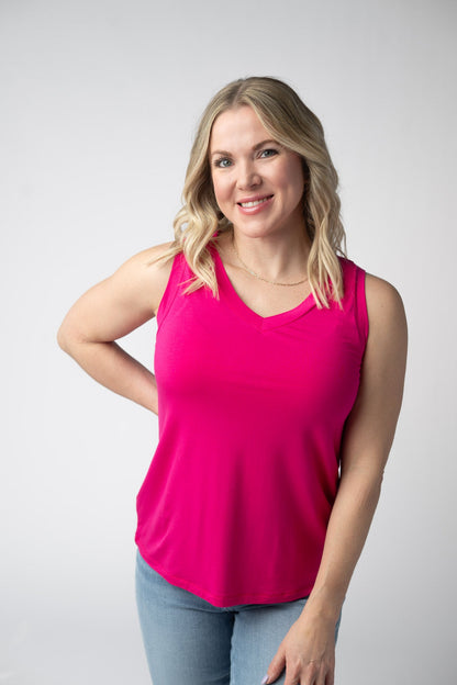 IN STOCK Noelle Tank - Hot Pink FINAL SALE