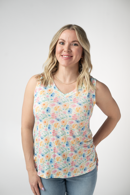 IN STOCK Noelle Tank - Petal Gardens