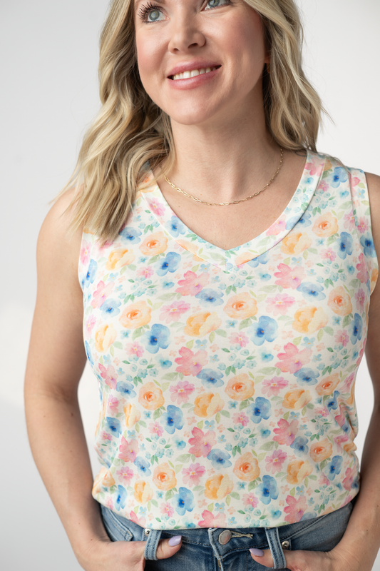 IN STOCK Noelle Tank - Petal Gardens FINAL SALE
