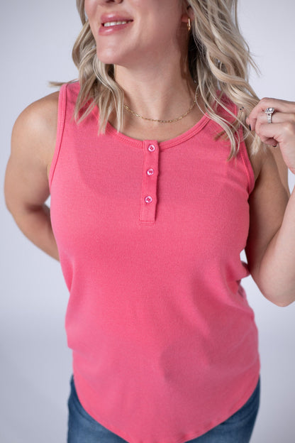 IN STOCK Alison Henley Tank - Sun Kissed Coral