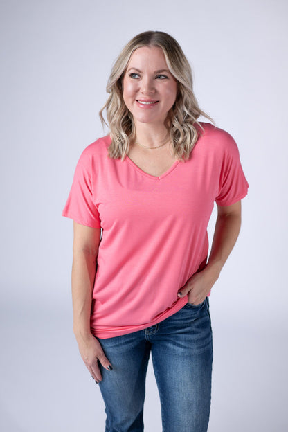 IN STOCK Chloe Cozy Top - Sun Kissed Coral FINAL SALE