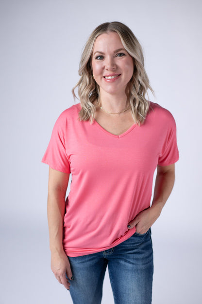 IN STOCK Chloe Cozy Top - Sun Kissed Coral FINAL SALE