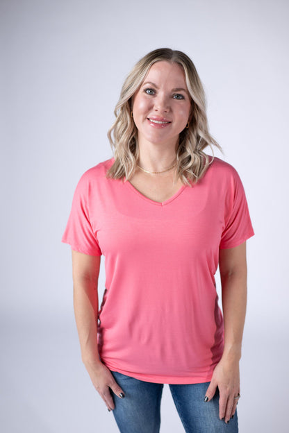 IN STOCK Chloe Cozy Top - Sun Kissed Coral FINAL SALE