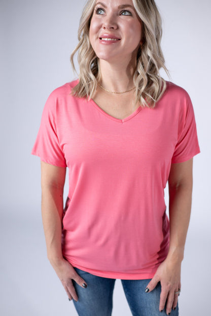 IN STOCK Chloe Cozy Top - Sun Kissed Coral FINAL SALE