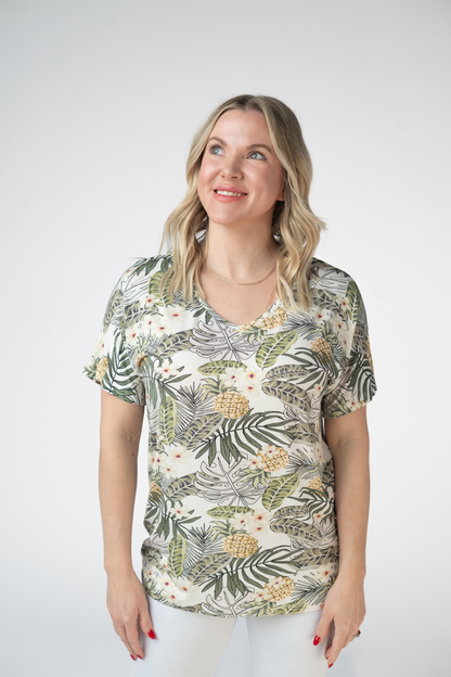 IN STOCK Chloe Cozy Top - Pineapple Leaf FINAL SALE