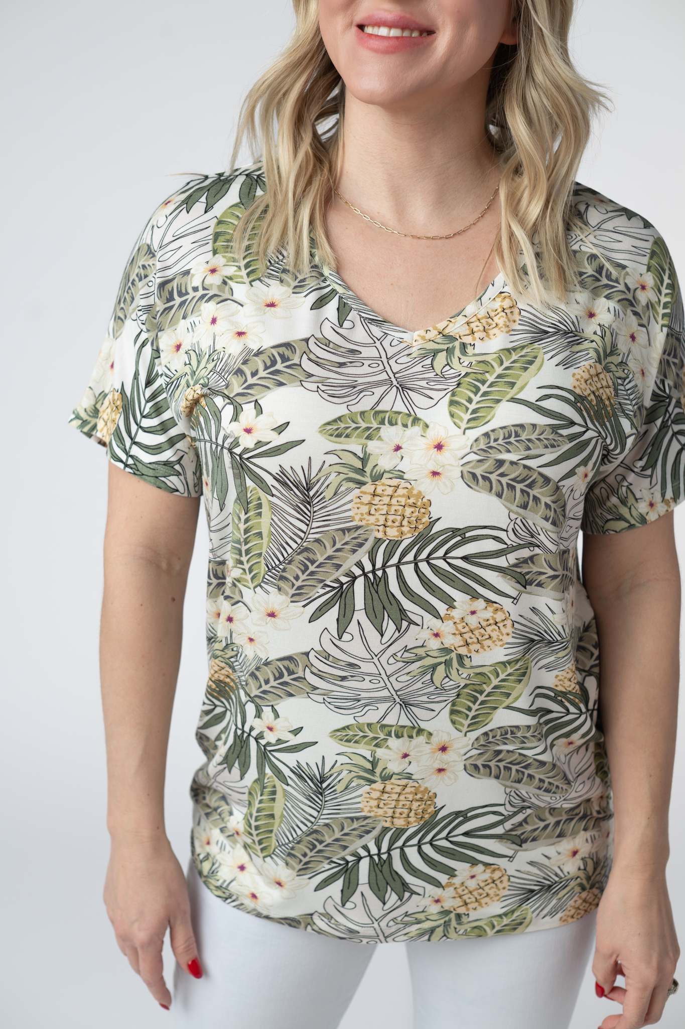 IN STOCK Chloe Cozy Top - Pineapple Leaf FINAL SALE