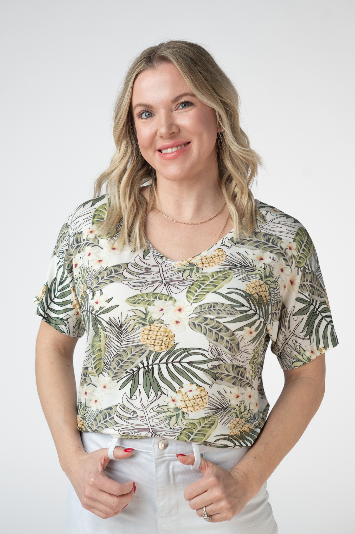 IN STOCK Chloe Cozy Top - Pineapple Leaf FINAL SALE