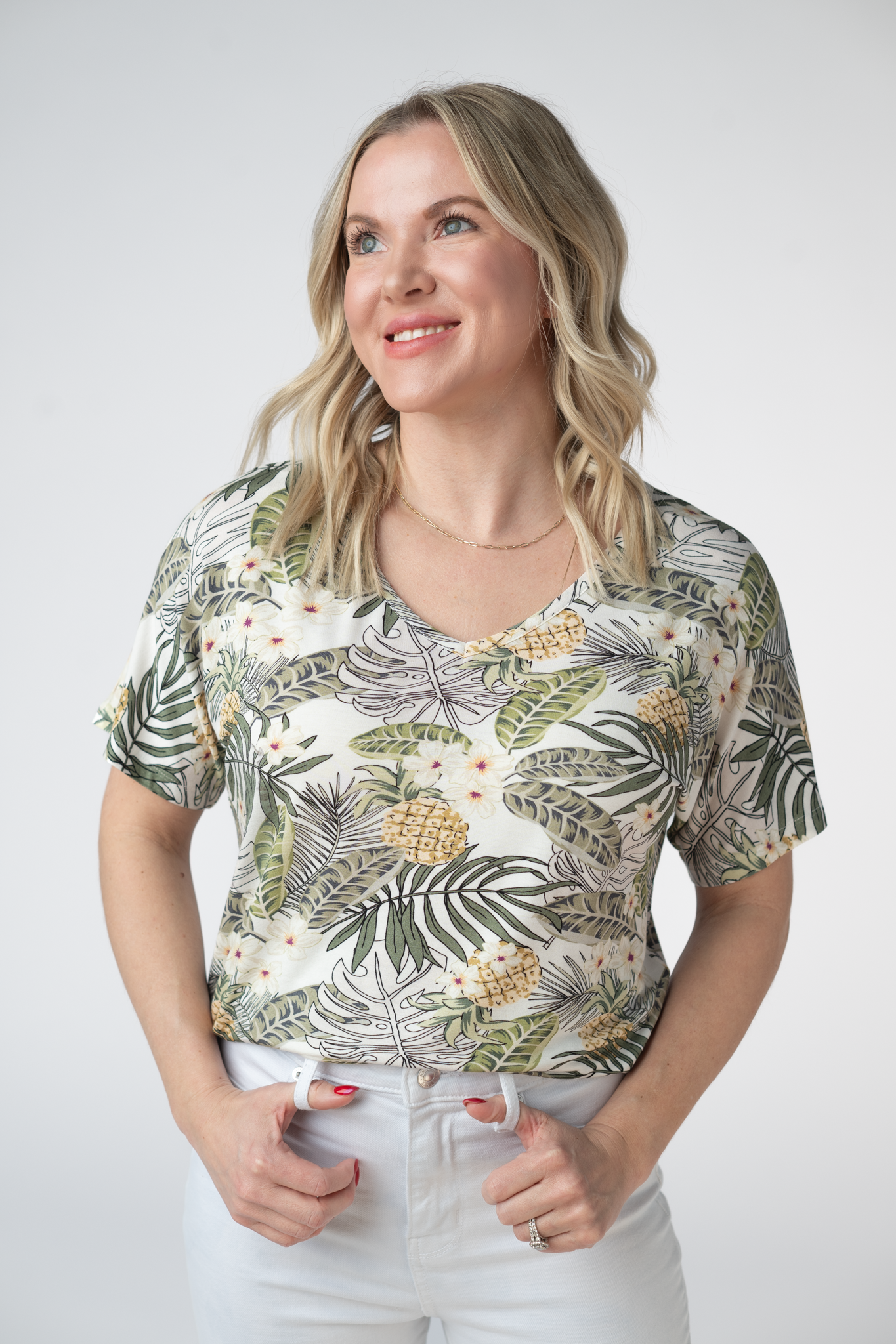 IN STOCK Chloe Cozy Top - Pineapple Leaf FINAL SALE