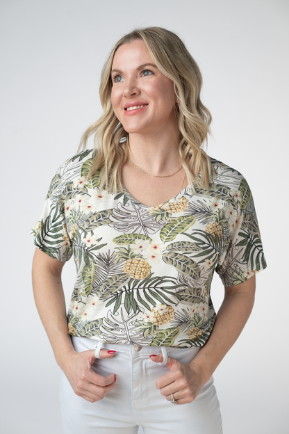 IN STOCK Chloe Cozy Top - Pineapple Leaf FINAL SALE