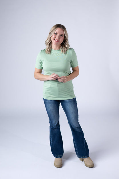 IN STOCK Blair Short Sleeve Top - Sage
