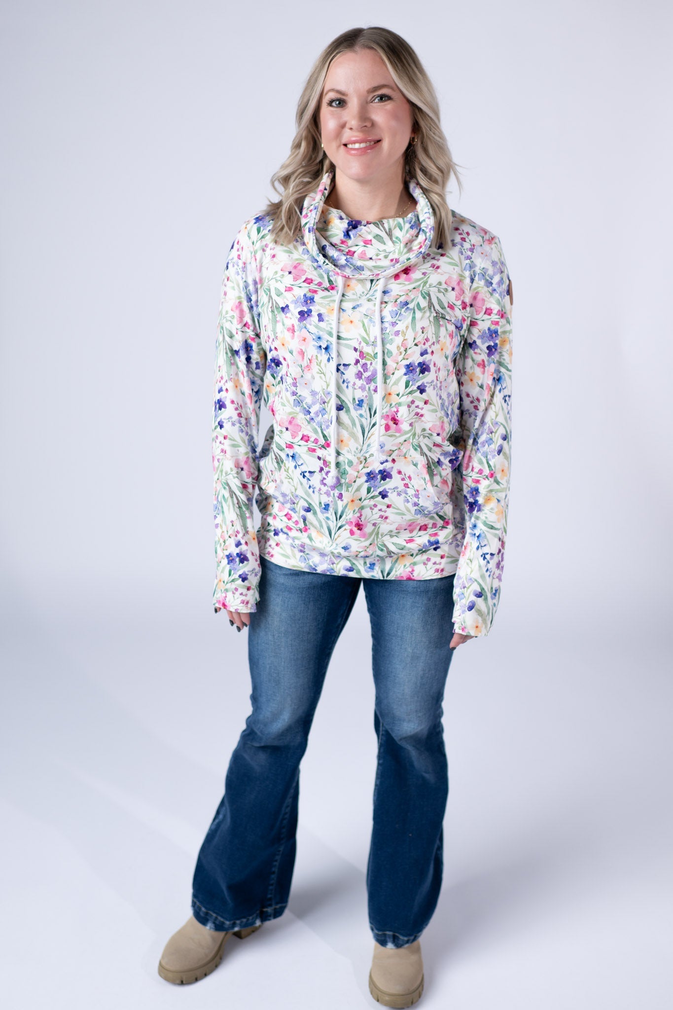 *Soft Funnel Neck - Cottage Floral*