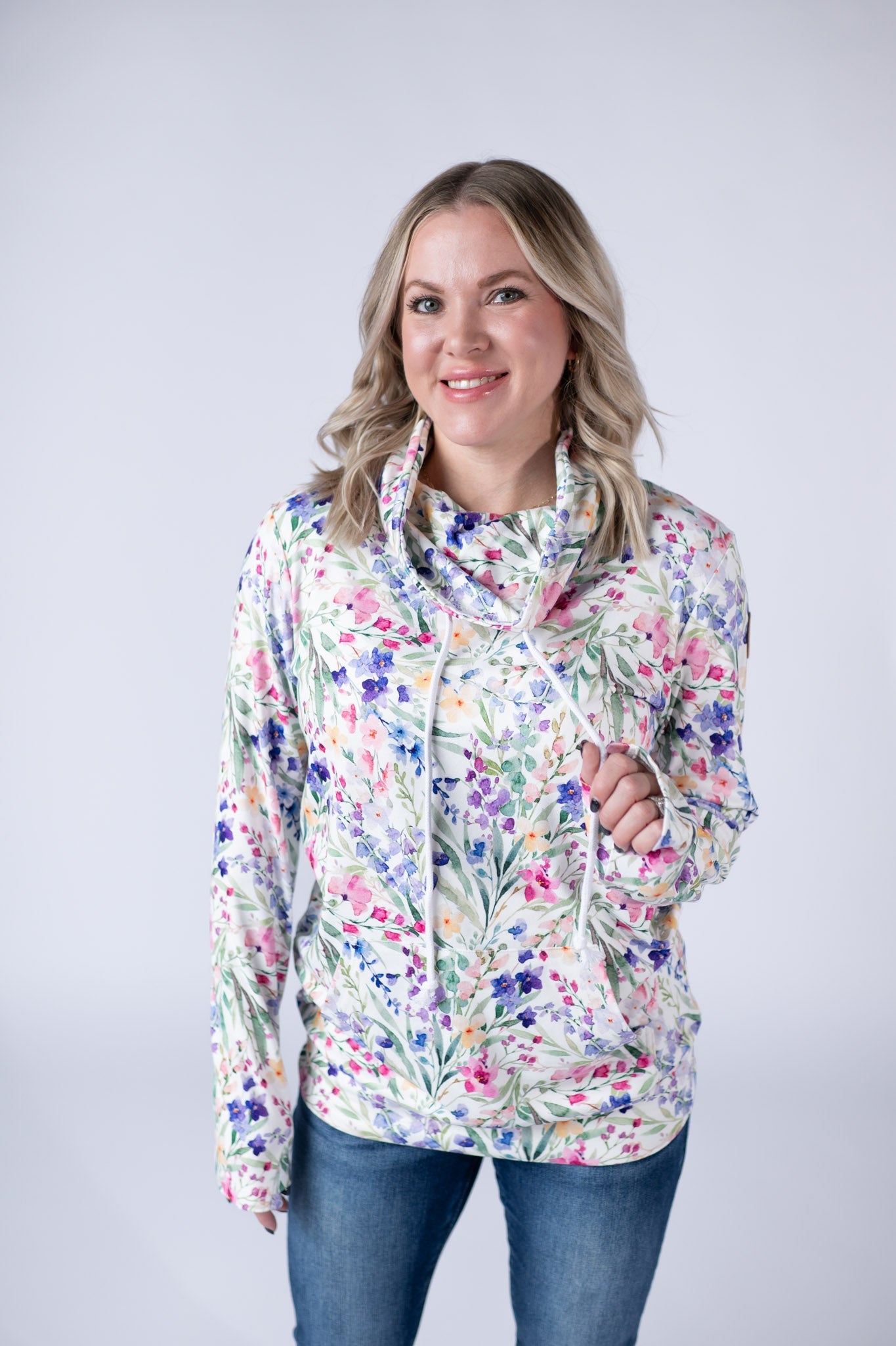 *Soft Funnel Neck - Cottage Floral*
