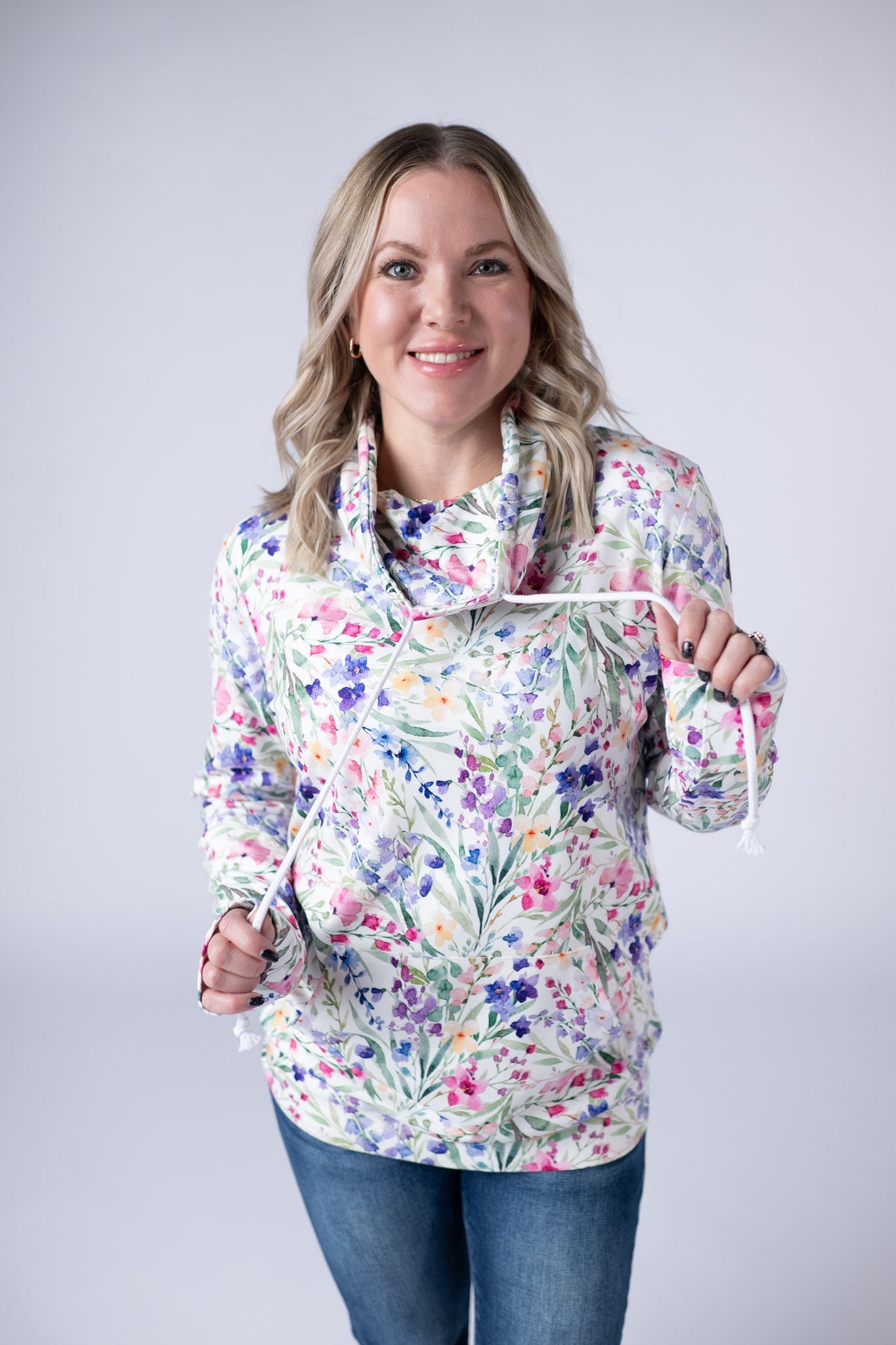 *Soft Funnel Neck - Cottage Floral*