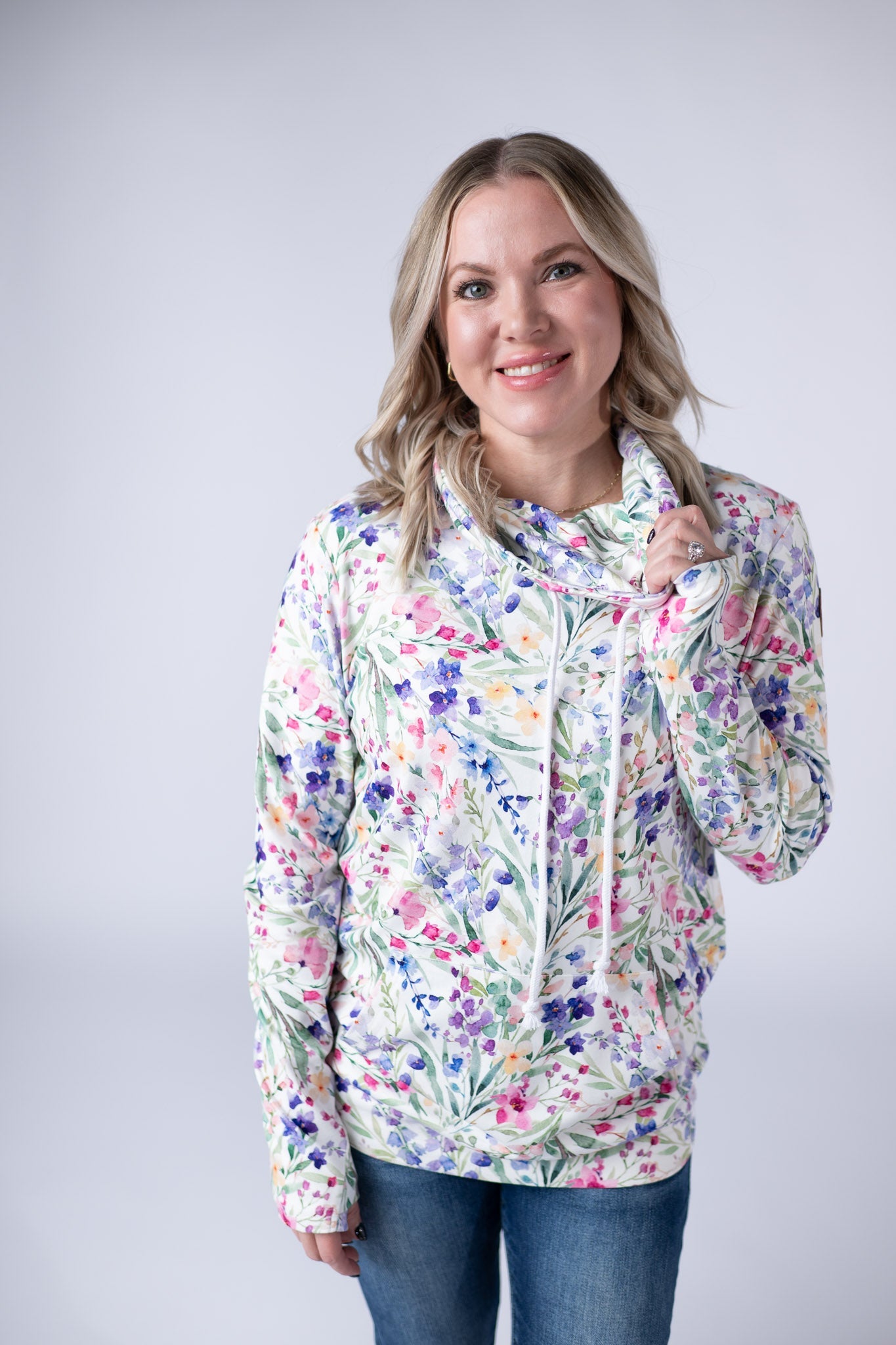 *Soft Funnel Neck - Cottage Floral*