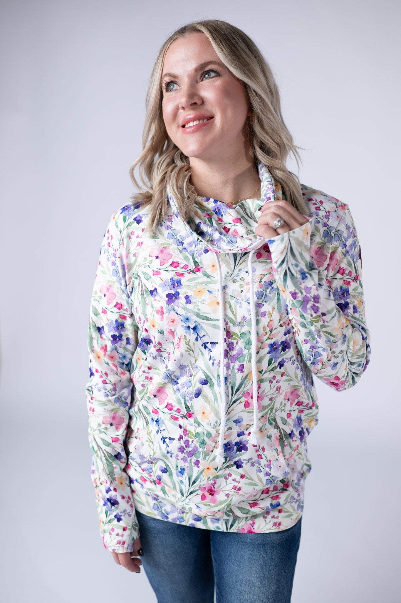 *Soft Funnel Neck - Cottage Floral*