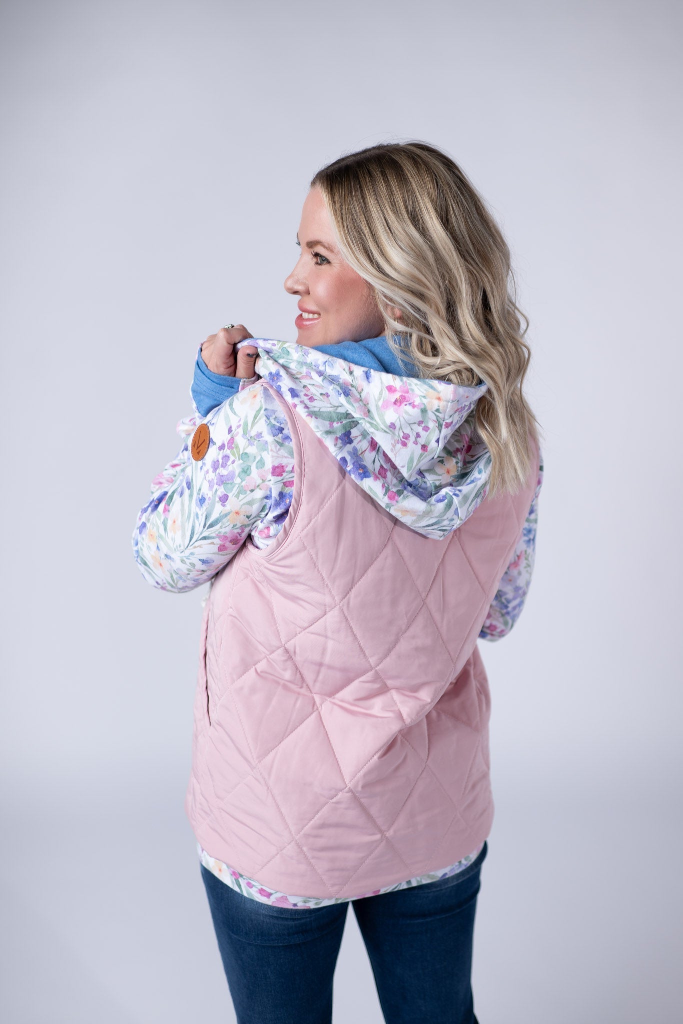 IN STOCK Remy Zip Up Vest - Blush