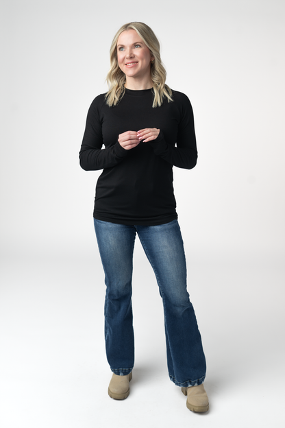 IN STOCK Blair Long Sleeve Top - Black