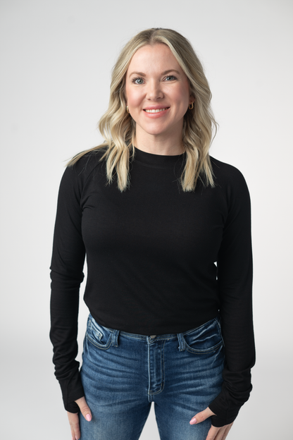 IN STOCK Blair Long Sleeve Top - Black