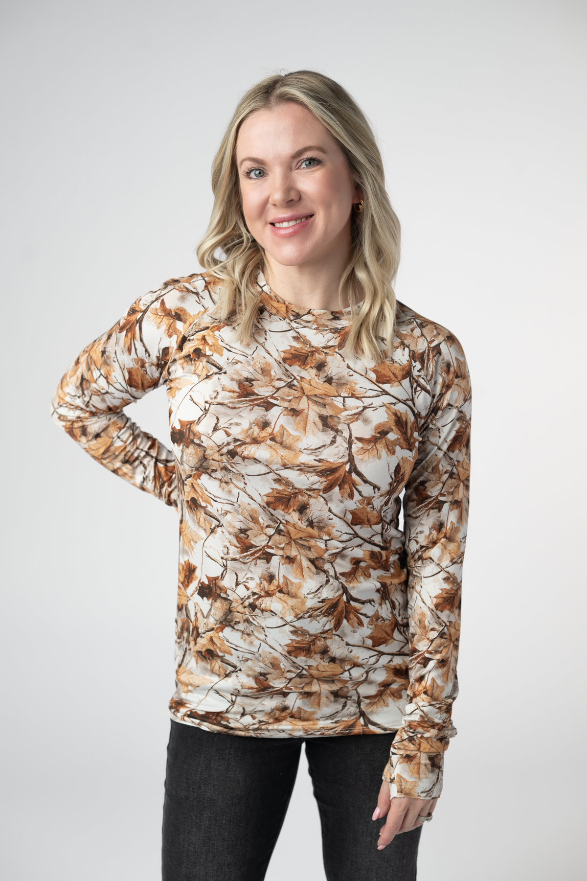 Blair Long Sleeve Top - Woodsy Camo