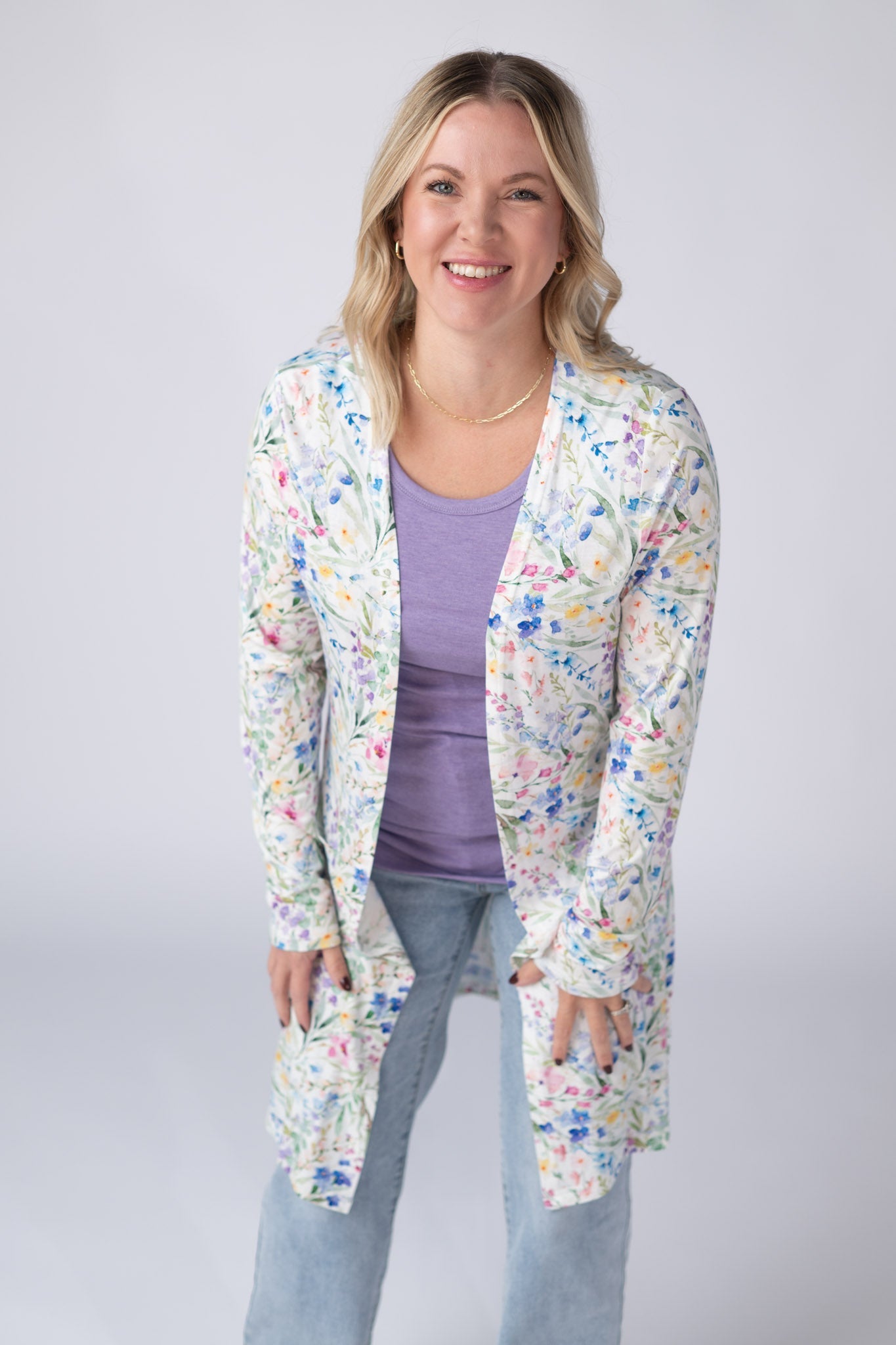 IN STOCK Classic Cardigan - Cottage Floral FINAL SALE