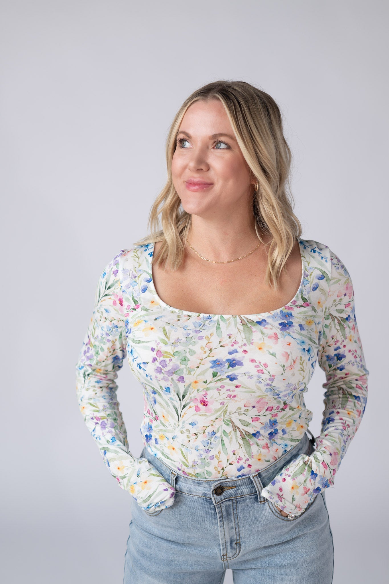 IN STOCK Alyssa Long Sleeve Top - Cottage Floral
