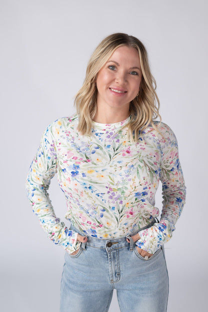 IN STOCK Blair Long Sleeve Top - Cottage Floral