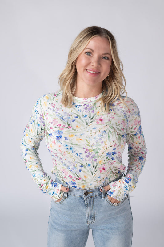 IN STOCK Blair Long Sleeve Top - Cottage Floral