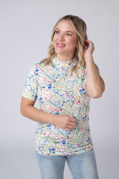 IN STOCK Blair Short Sleeve Top - Cottage Floral