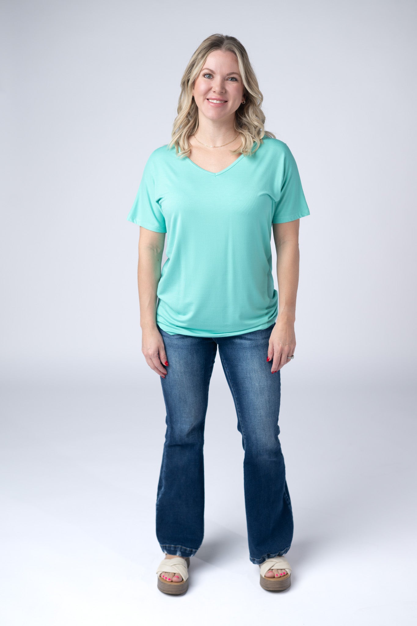 IN STOCK Chloe Cozy Top - Turquoise FINAL SALE