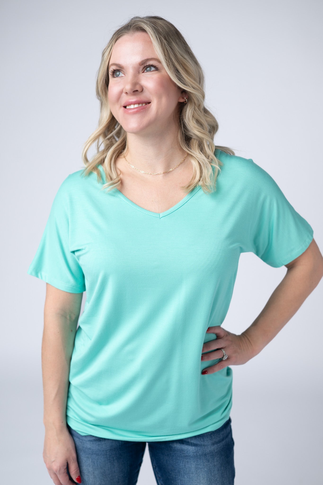 IN STOCK Chloe Cozy Top - Turquoise FINAL SALE