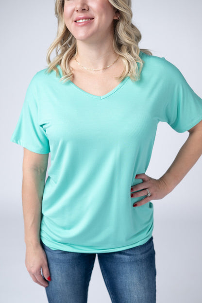 IN STOCK Chloe Cozy Top - Turquoise FINAL SALE