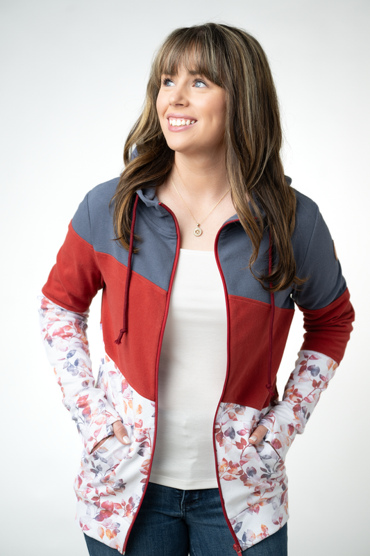 IN STOCK Colorblock Fullzip - Autumn Watercolor Mix FINAL SALE