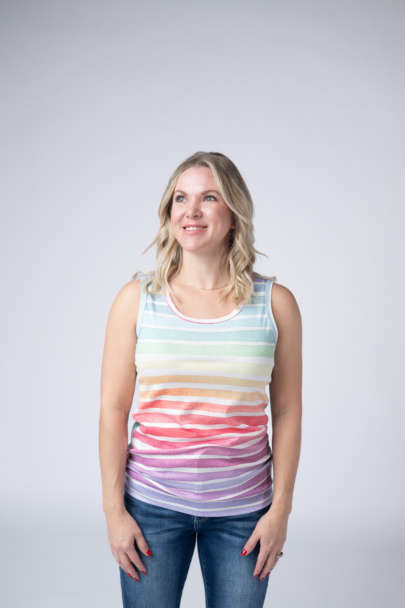 IN STOCK Ava Tank - Rainbow Stripes FINAL SALE