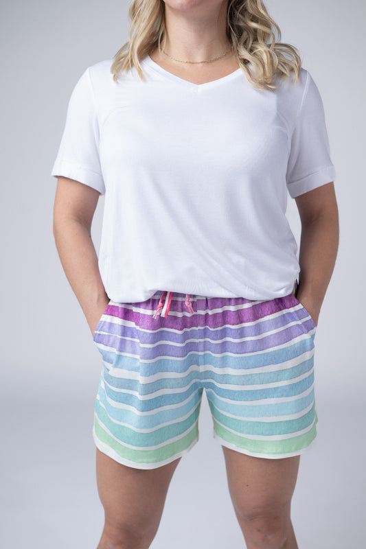 IN STOCK Jamie Shorts - Rainbow Stripes FINAL SALE