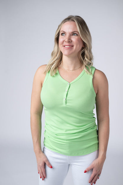 IN STOCK Addison Tank - Lime FINAL SALE