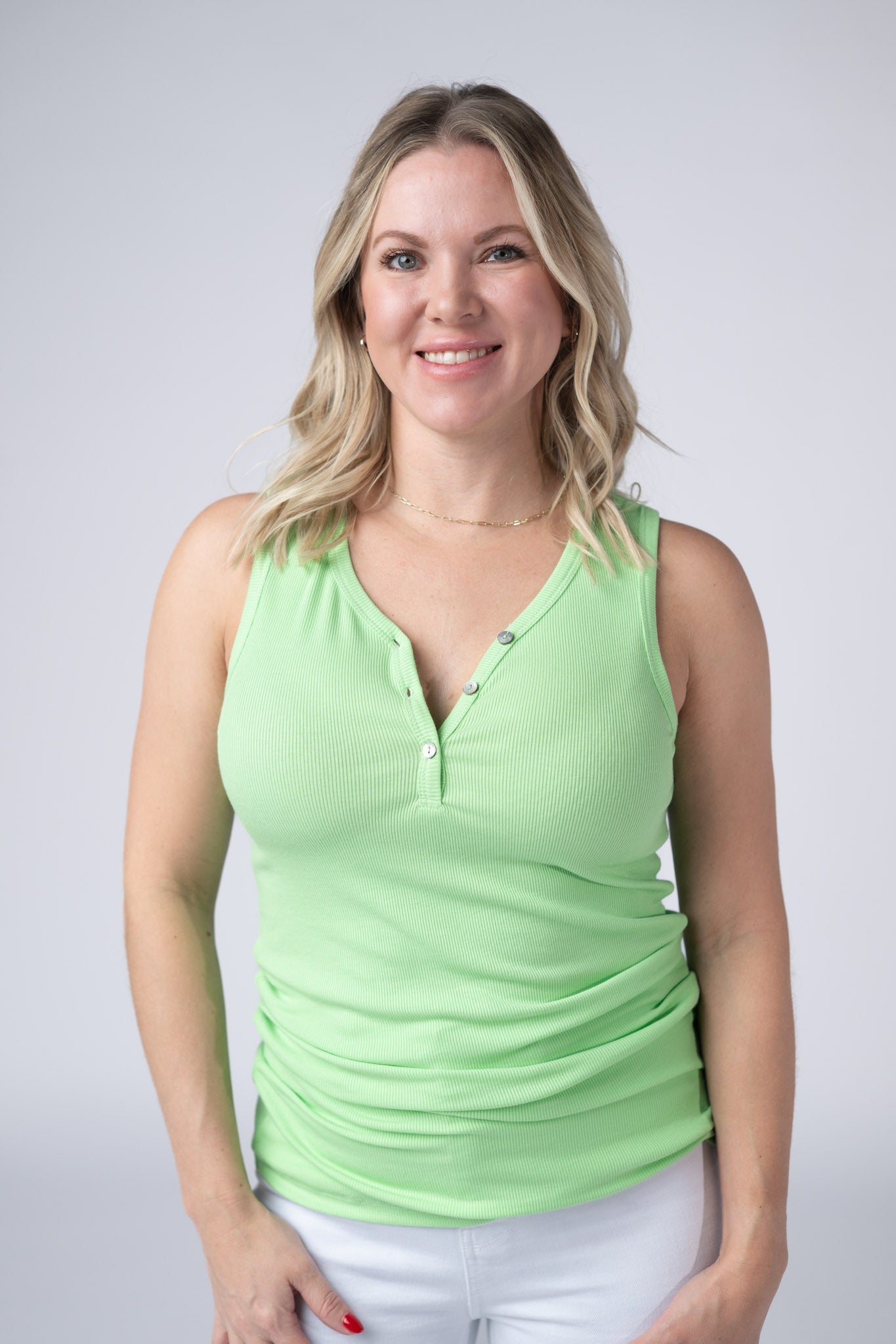 IN STOCK Addison Tank - Lime FINAL SALE
