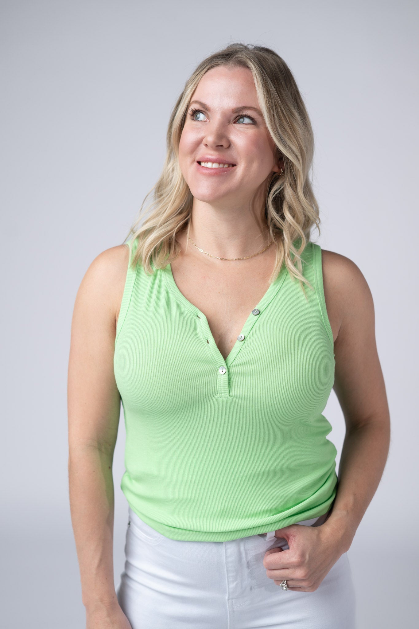 IN STOCK Addison Tank - Lime FINAL SALE
