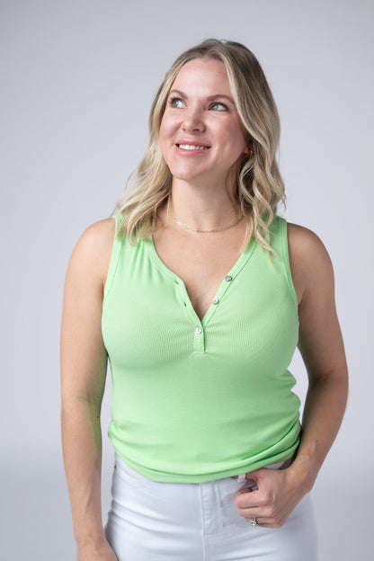 IN STOCK Addison Tank - Lime FINAL SALE