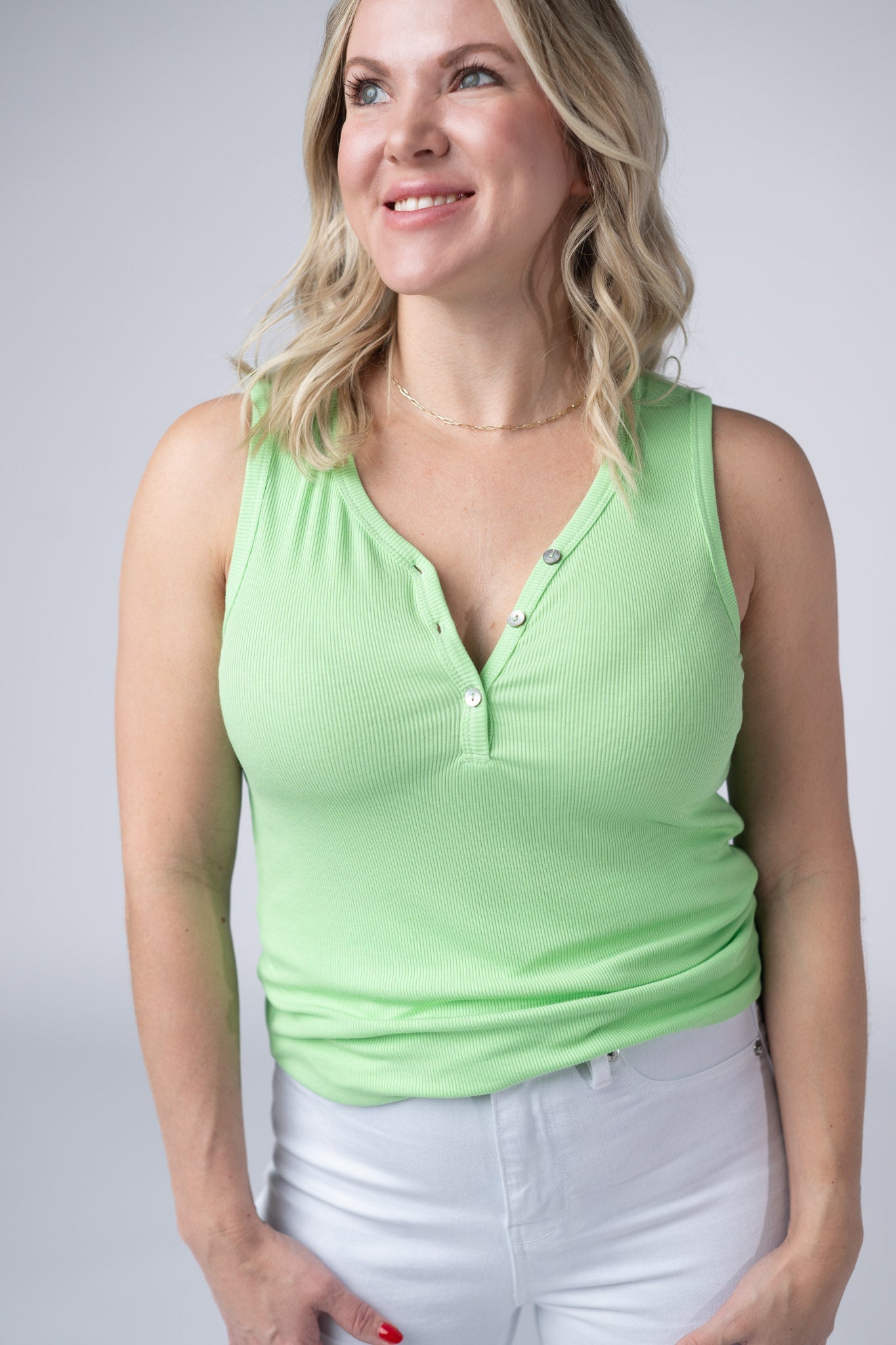 IN STOCK Addison Tank - Lime FINAL SALE